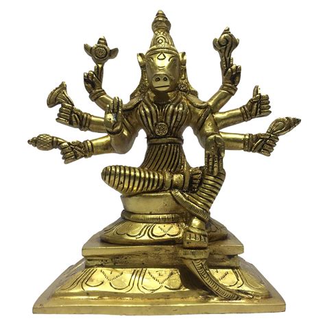 Varahi Amman 8 Hands Brass Antique 7 Inch – Sri Prarthana