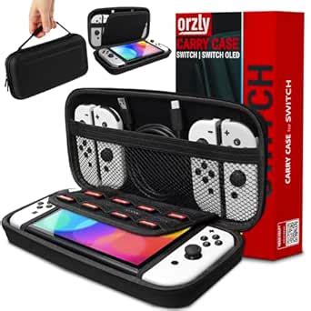 Orzly Carry Case Compatible with Nintendo Switch, Black (Case Only ...