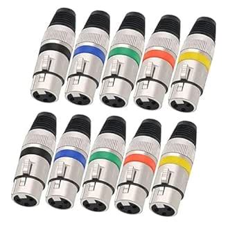 EKAAZ 3 Pin XLR Solder jack, 3 Pin Mic Female Extension Connector, XLR ...