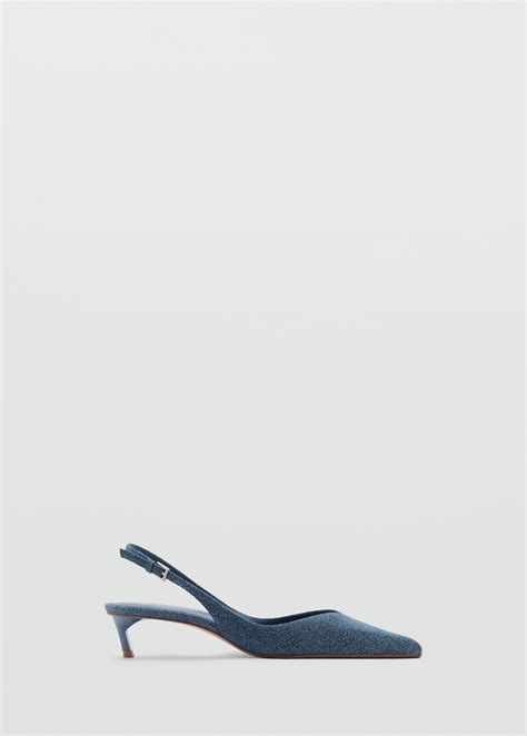 High-heeled denim shoes - Women | MANGO USA