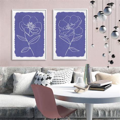 Framed Wall Art Painting Set of 2 on Paper, Titled: Vibrant Love 2 ...