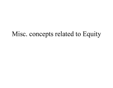 Ratio 8 - Misc. concepts related to Equity Common Equity Share vs ...