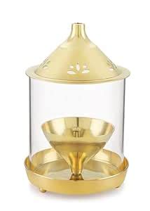 Buy Attro Samarpan Diya Akhand jyoti diya with Borosilicate Glass Cover ...