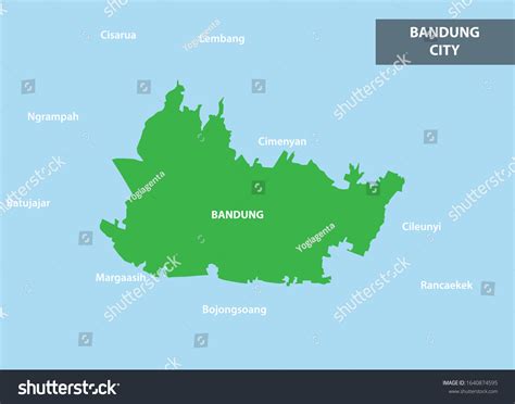 Map Bandung City Indonesia Stock Vector (Royalty Free) 1640874595 | Shutterstock