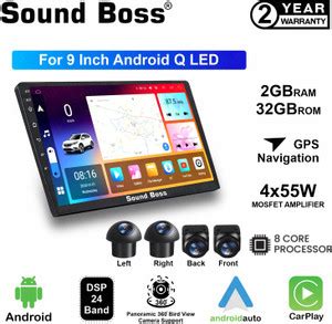 Sound Boss Androidify 3rd Gen 9" Inch QLED With DSP & 360° Bird View ...
