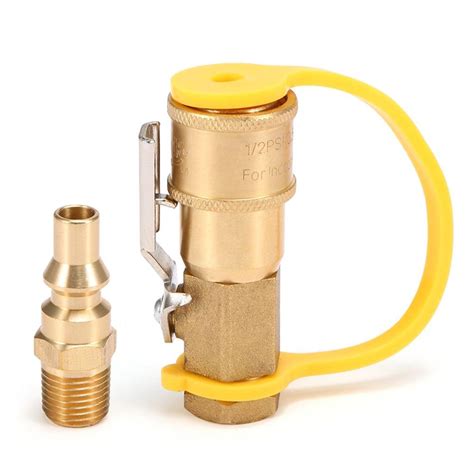 Solid Brass 1/4'' RV Propane Connect Adapter Propane/Natural - 3 – UNIQBUY