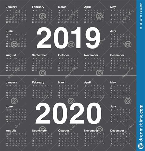 年2019 2020本日历传染媒介设计模板 向量例证. 插画 包括有 日历, 月份, 例证, 向量, 新建 - 126162491