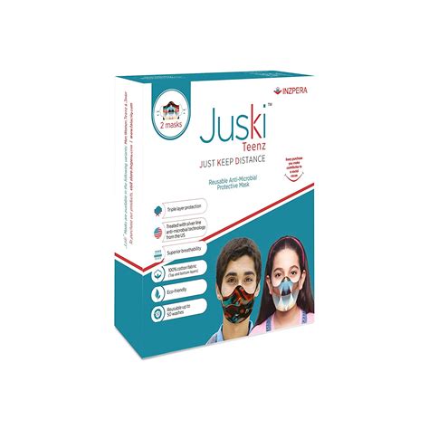 Juski Reusable Anti-Microbial Protective Cotton Mask for Youth : Amazon ...