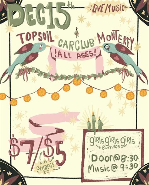 LIVE: Top Soil, Monterey, Car Club, girlsgirlsgirls Burritos, Lexington ...