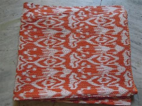 Indian New Kantha Quilt Bedspread - Cotton Sari Kantha Bedspread Quilt ...