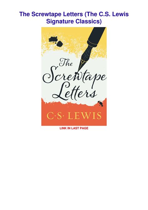 PPT - Download Book [PDF] The Screwtape Letters (The C.S. Lewis ...