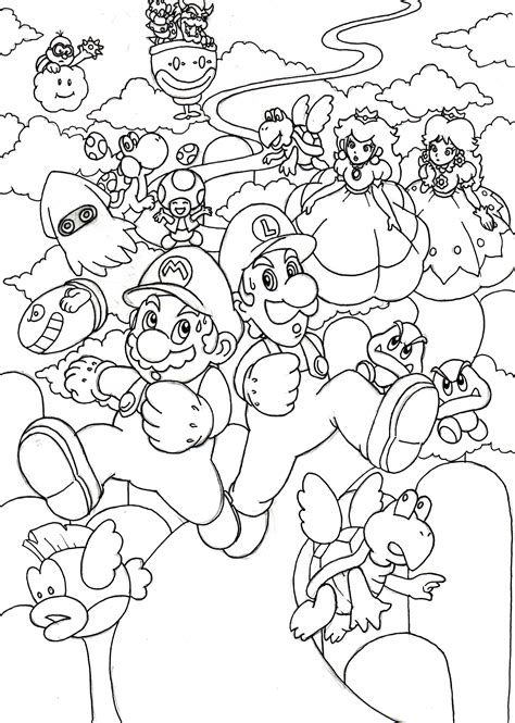 Printable Super Mario Bros Coloring Pages