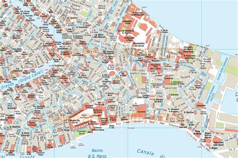 Digital vector Venice city royalty free map in illustrator or PDF ...