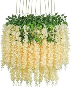 Buy VRB Dec Pack of 12 (43.2Ft) Artificial Wisteria Vine| Ratta Fake ...