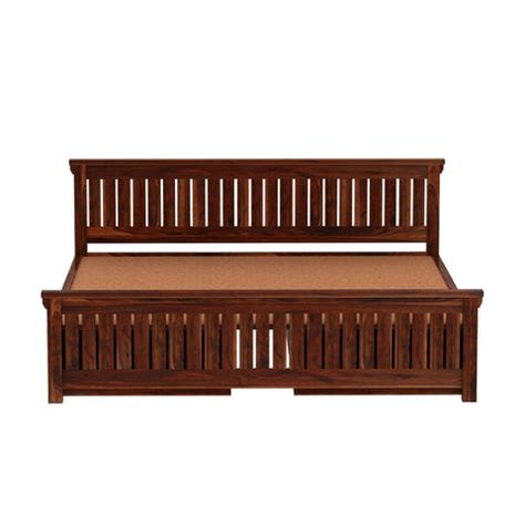 Trinity Solid Sheesham Wood Bed With Four Drawers (King Size, Natural ...