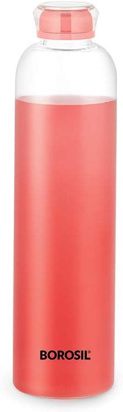 Buy Borosil Crysto Borosilicate Glass Water Bottle, Glass Lid, Narrow ...