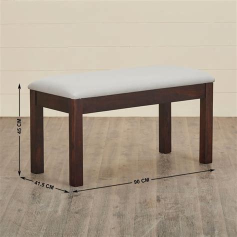 Buy Veda Eden Sheesham Wood Small Dining Bench - Grey from Home Centre ...