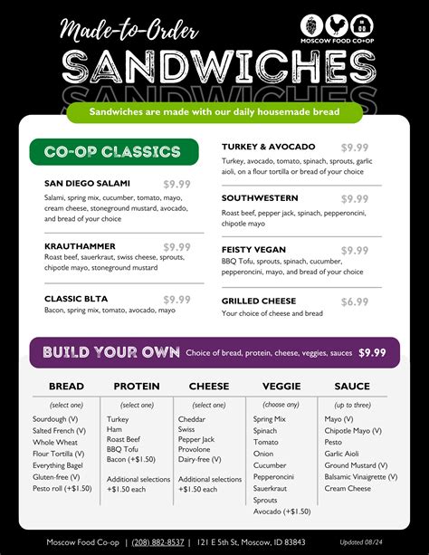 Deli Menu — Moscow Food Co-op