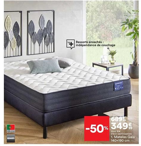 Promo Matelas Gaïa 140 X 190 Cm chez BUT - iCatalogue.fr