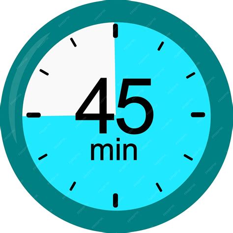Gráficos vectoriales de reloj de 45 minutos | Vector Premium