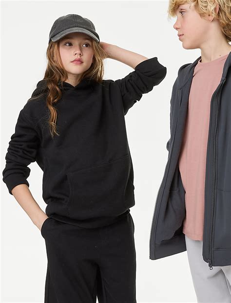 Buy Cotton Hooded Sweatshirt at Marks & Spencer