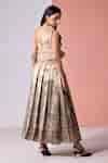 Buy Grey Organza Tissue Printed City Pleated Skirt For Women by JYOTI ...