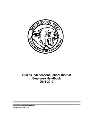 Fillable Online Brazos ISD Employee Handbook Fax Email Print - pdfFiller