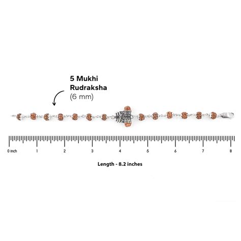 Rudraksha Silver Trinetra Mahakaal Bracelet – Prinjal Jewels