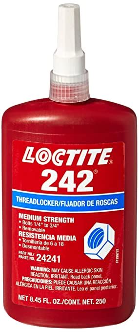 Loctite Cyanoacrylate 242 Medium Strength Threadlocker, 50 Ml Bottle ...