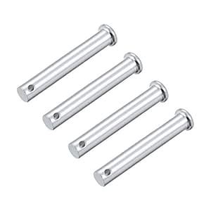 uxcell Single Hole Clevis Pins - 10mm X 65mm Flat Head Zinc-Plating ...