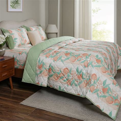 Buy MASPAR Sensory Bloom Cotton 4Pcs Printed Double Bed-In-A-Bag Set ...