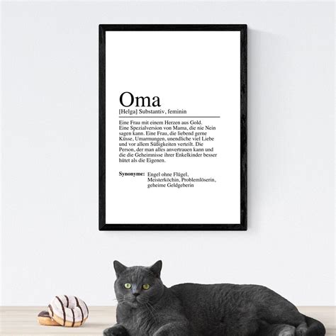 OMA Definition Poster Picture DIN A4 Gift Birthday - Etsy UK