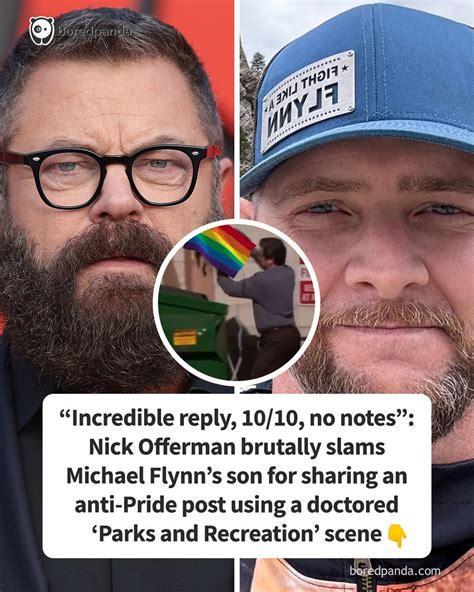 “Incredible Reply”: Nick Offerman Slams Michael Flynn’s Son Over Anti ...
