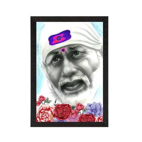 Sai Baba Satin Matt Texture UV Art Painting - eCraftIndia Online