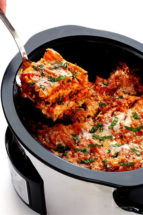 Slow Cooker Lasagna   Gimme Some Oven