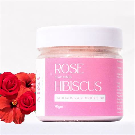 Buy M & U Rose and Hibiscus Pink Glow Clay Mask With French Pink Clay ...