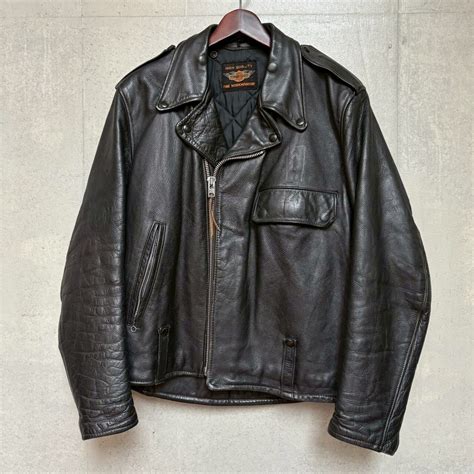 50's~ "Harley Davidson" Policeman Leather Jacket | Pigsty Harajuku