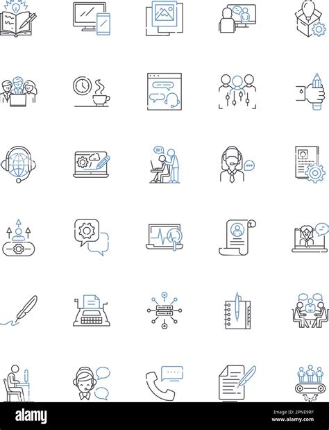 Running establishment line icons collection. Marathon, Sprint, Trail ...