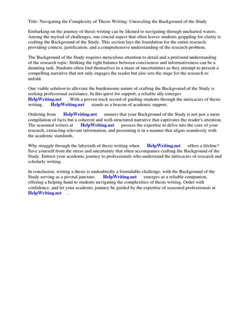 Image result for Example of Background Study in Research