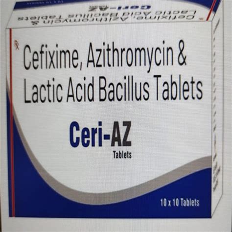 Ceri AZ - Cefixime Azithromycin & Lactic Acid Bacillius - G N Biotech