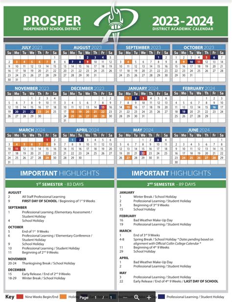 Prosper Isd 2024 To 2025 Calendar | Plan Your Year Easily!