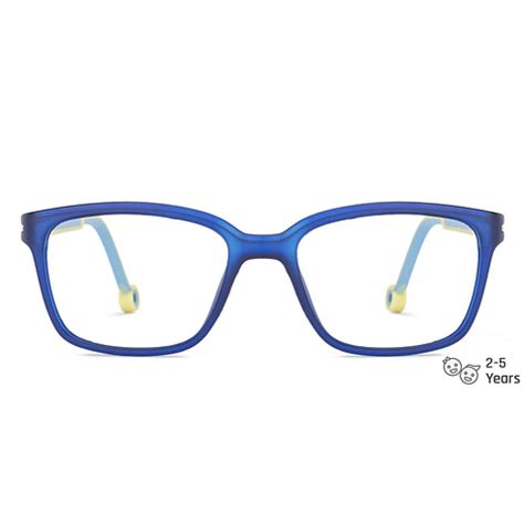 Buy Kids Glasses: Matte Blue Transparent Yellow Sky Blue Full Rim ...