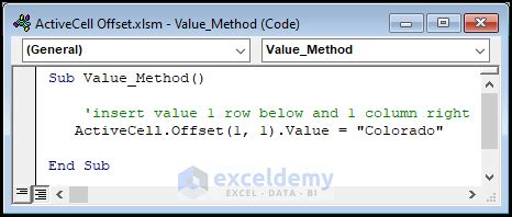 Image result for Excel VBA Range.offset Examples