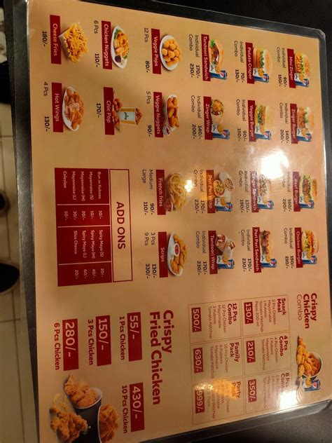 Menu at Yummy Fried Chicken Ulliyeri, Ulliyeri