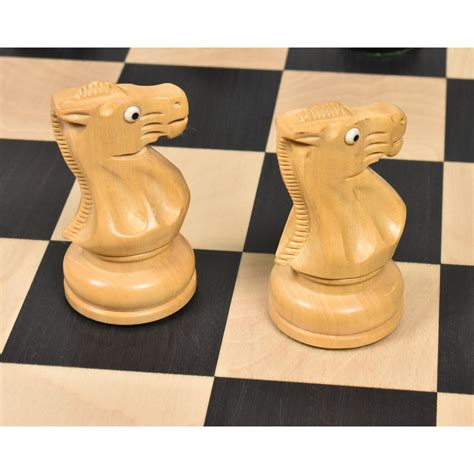 3.7" Soviet Grandmaster Supreme Chess Set in Boxwood- Glass Eyes ...