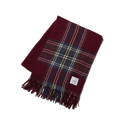 atmos pink ウール ブレンド チェック ストール WINE |atmos（アトモス） 公式オンラインストア