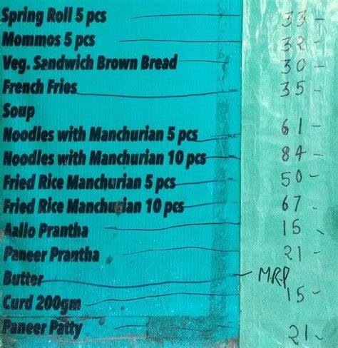 Menu at Guru Snacks & Shakes, Chandigarh