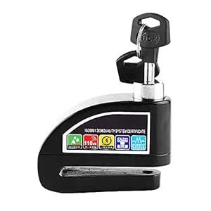 Disc Brake Lock DEALPEAK Motorcycle Disc Lock Alarm with 110 dB Alarm ...