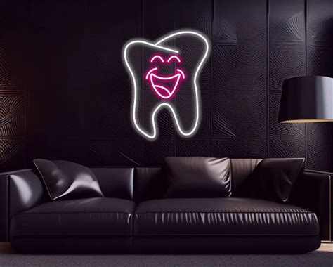 Tooth Smile Neon Sign For Dental Clinic – Lets Custom Studio - Custom ...