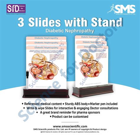 Diabetic Nephropathy: 3 Slides on Stand – Science For Doctors